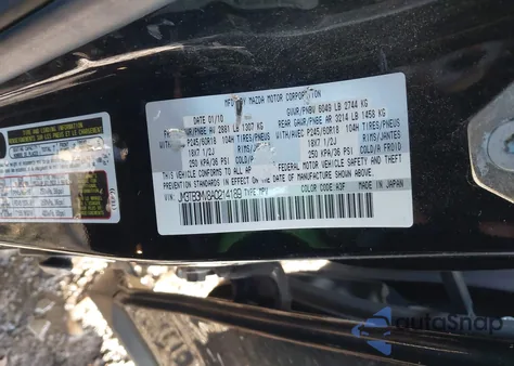 2010 Mazda Cx-9 Touring z USA, uszkodzony, nr VIN JM3TB3MV8A0214189